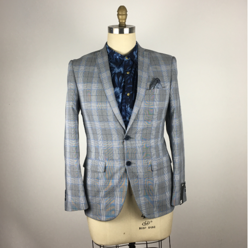 2022 Classic Men's Plaid Grid Casding Suit