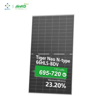 Jinko Tiger Neo N-Type Solar Panels: 66HL5-BDV Models in 695W, 700W, 710W, 715W, and 720W Specifications