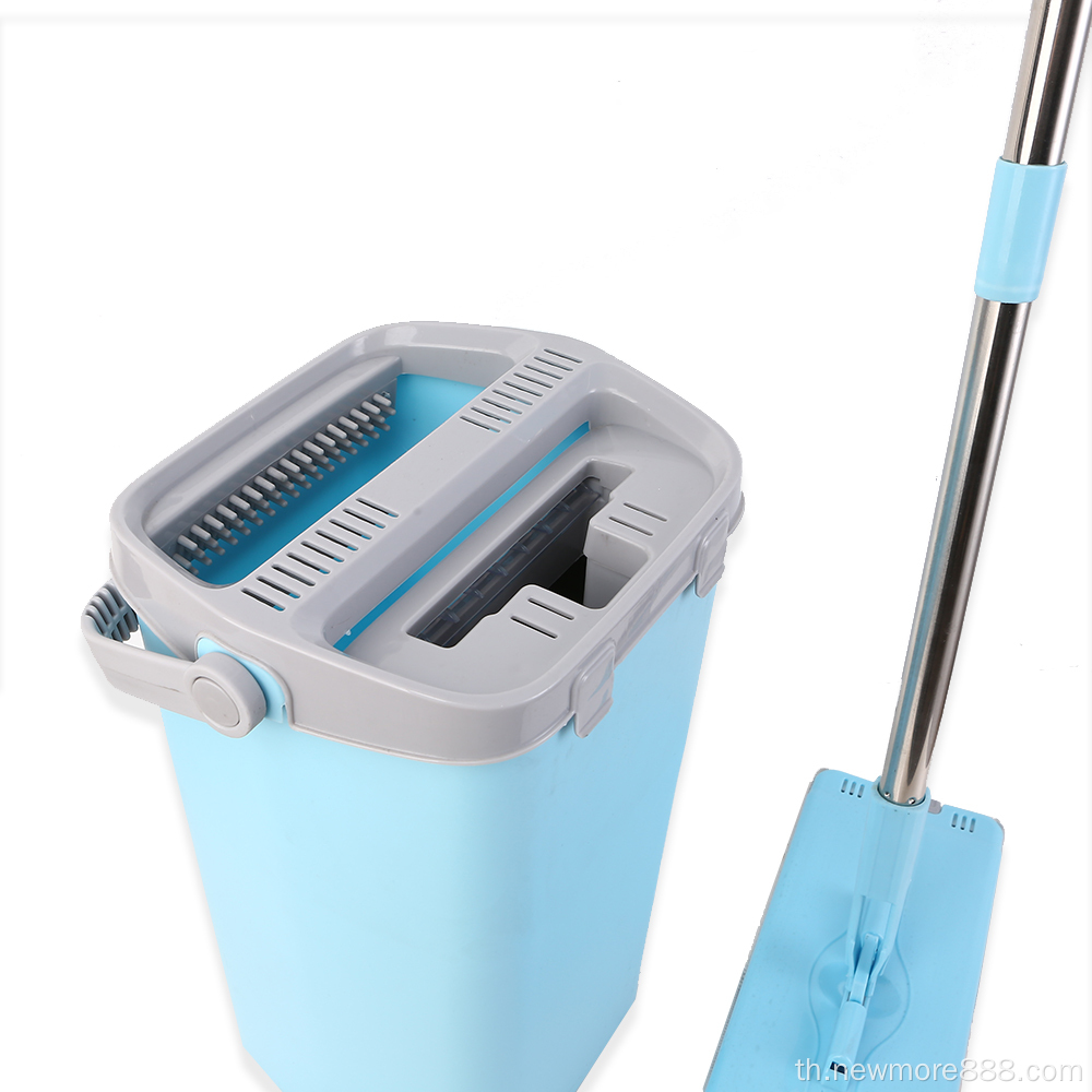 Microfiber Mop Free Hand Washing Set Bucket Flat Bucket