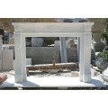 White Marble Fireplace Minimalist Hand Finished Mantel Art