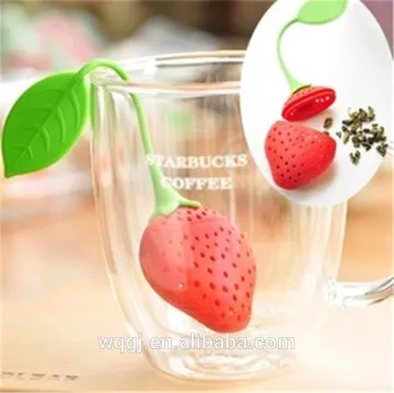 Silicone Strawberry Tea Infuser Cute Design Strainer for Teapot Teacup