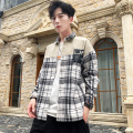 Men's casual plaid shirt