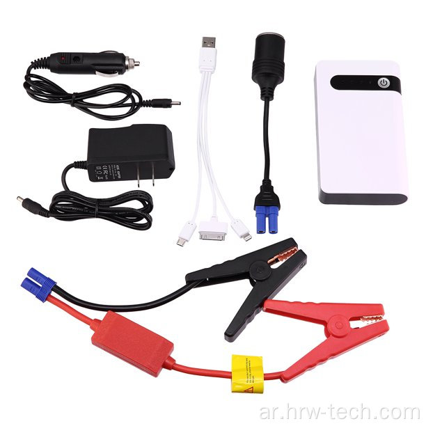 بطارية السيارة المحمولة Jump Starter مع مصباح يدوي LED