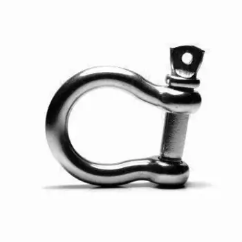 Forged US-type Screw Pin Bow Shackle, Made of Carbon Steel, Measures 3/16 to 2-1/2 Inches