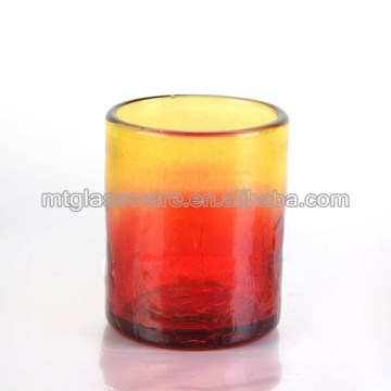 fashion Double color hand blowing bubble water cooler highball glass