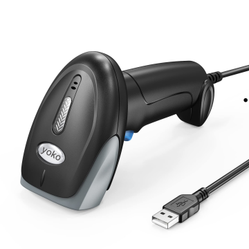 Wired USB 2D Barcode Scanner Handheld Reader for UPC and Warehouse/Library/Supermarket Use