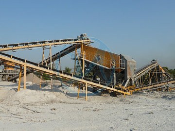 Stationary Crushing plant, mobile screening plant