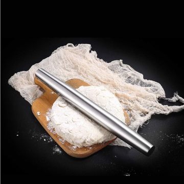 Pin cuộn bằng thép không gỉ Yigo 14 inch cho pizza, mì ống, bánh, bánh ngọt, fondant, bánh quy
