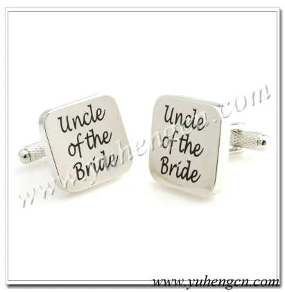 Elegant Square Uncle of the Groom, Uncle of the Bride Wedding cufflinks