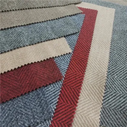 Herringbone Knit Fabric Tweed Polyester Wool for Men's Coat Pant Suit China Design