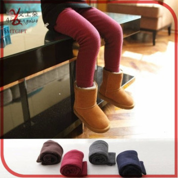 Free shipping HG15 kids girls winter plus velvet stretch leggings