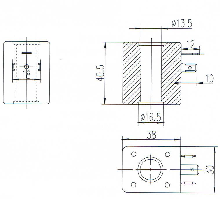 Overall dimension of Best-Nr0200 economical pulse valve coils