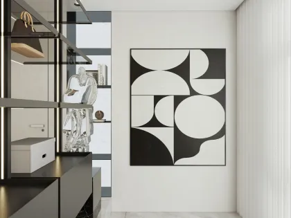 Modern minimalist luxury cloakroom setup