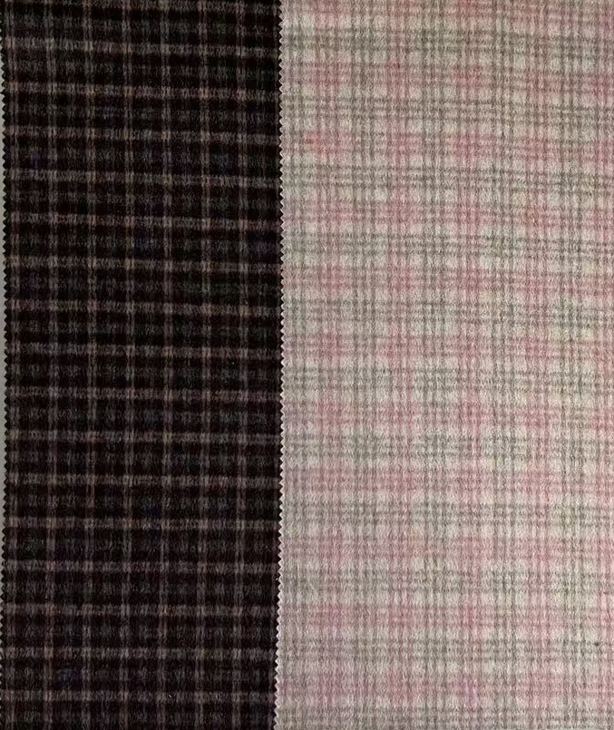 Woven wool plaid suit fabric