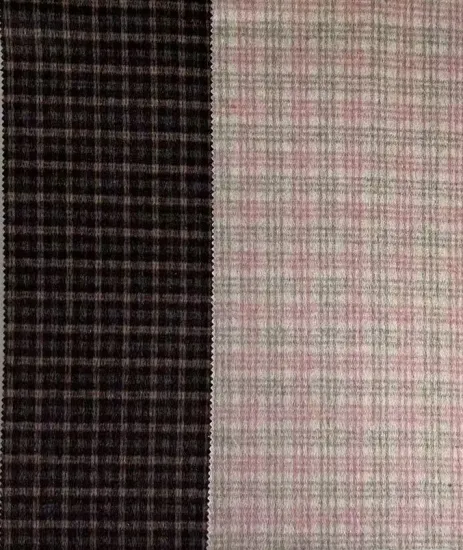 Woven wool plaid suit fabric