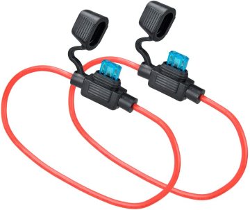 15A ATM Mini Blade Fuse Holder 14 Gauge Waterproof Pigtail Inline Fuse Holder