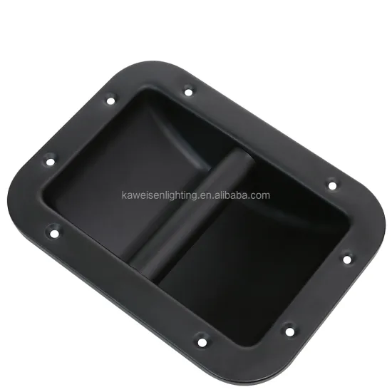 Black Steel Bar Handle with 8 Holes for Audio Player and Speaker Cover