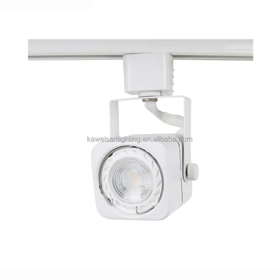 Mini Square LED Track Spotlight: 2-Wire White Housing Track Lighting Fixtures for GU10, G5.3, MR16 LED Bulbs
