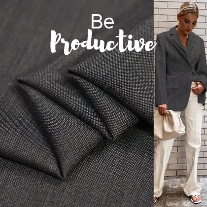 Gray wool worsted fabric 150s wool blended fabric 360g/meter 90% wool for suiting,WF249