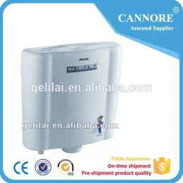 Plastic flush mechanism toilet water tank