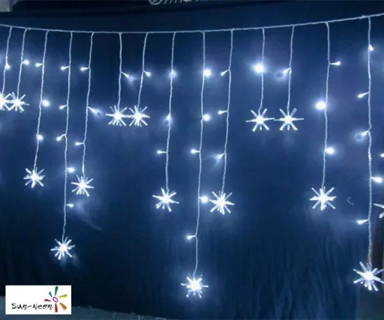 Hot sale invisible led decorative indoor christmas white star string lights