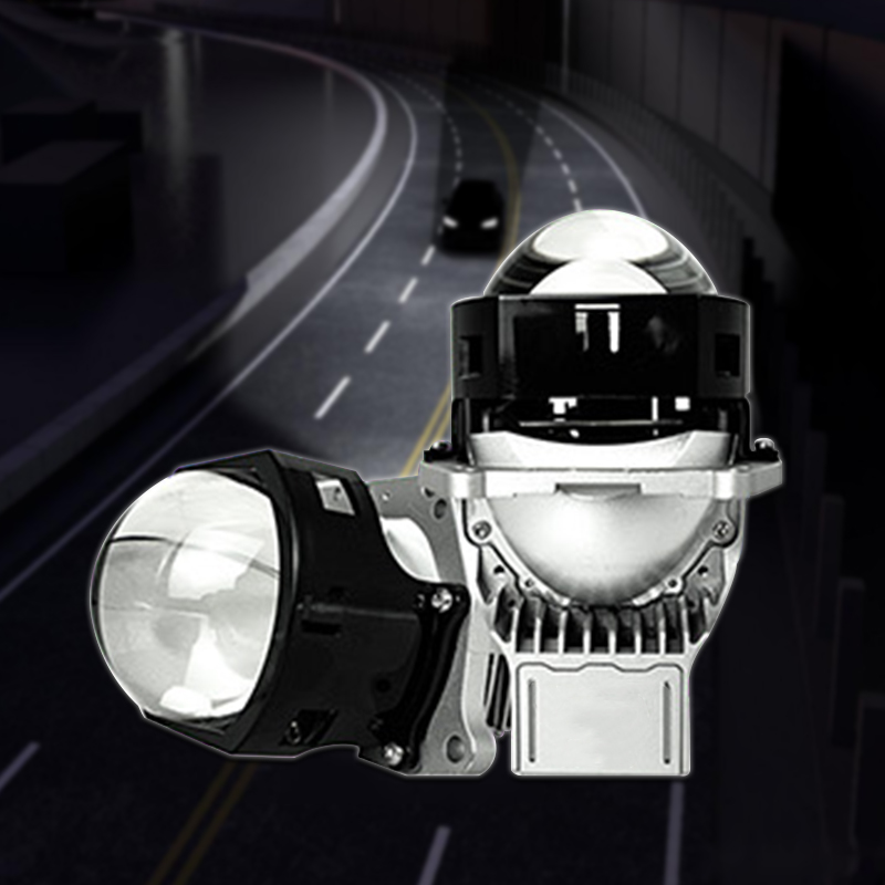 Lâmpada de lente tripla quadrada para iluminação aprimorada