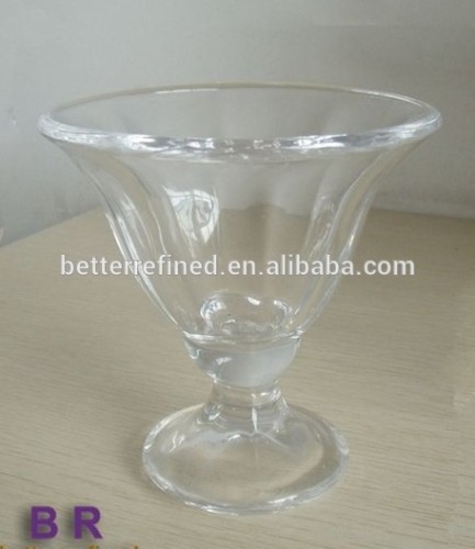 hand pressed clear drinking glass cup