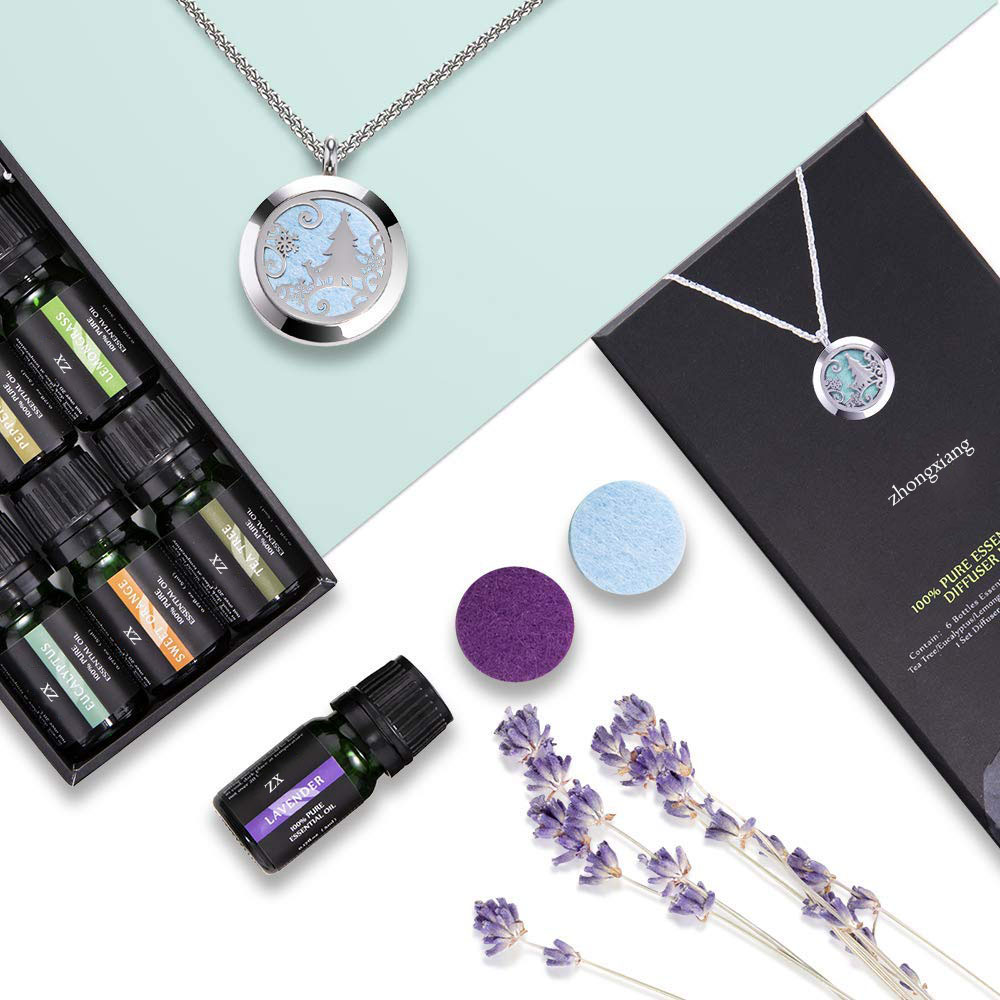 Aroma Essential Oils With Necklace