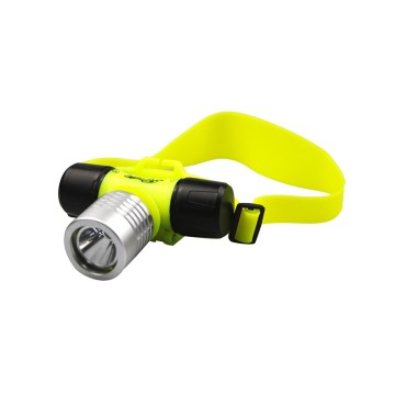 Rechargeable 10W T6 LED Dive Head Torch Flashlight with USB Charger for Scuba Diving - Compatible with AAA or 18650 Batteries