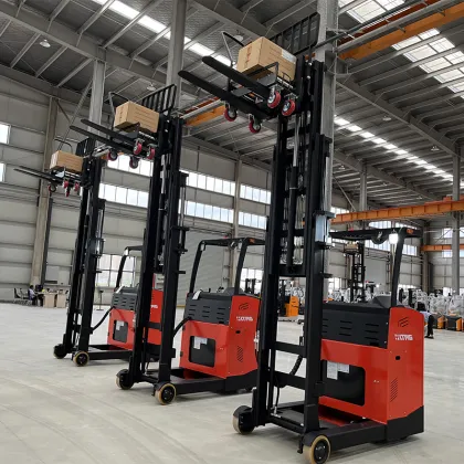 2024 Chinese Brand 24V Electric Reach Truck Forklift Battery Powered Reach Stacker for Warehouse Pallet Handling