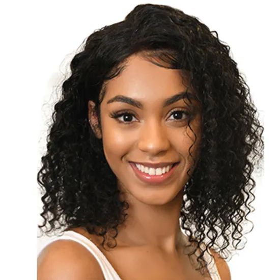 BIS Wholesale Jerry Curl Bob Wig Vendor 100% Brazilian Hair Wig 150% Density 4*4 Closure Front Lace Short Bob Wig For Female