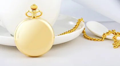 Quartz Movement Pocket Watch with Hanging Chain