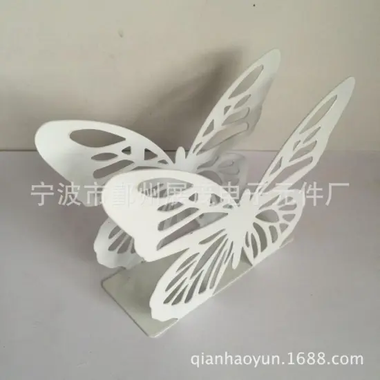 Butterfly paper towel rack hollow iron crafts ornaments