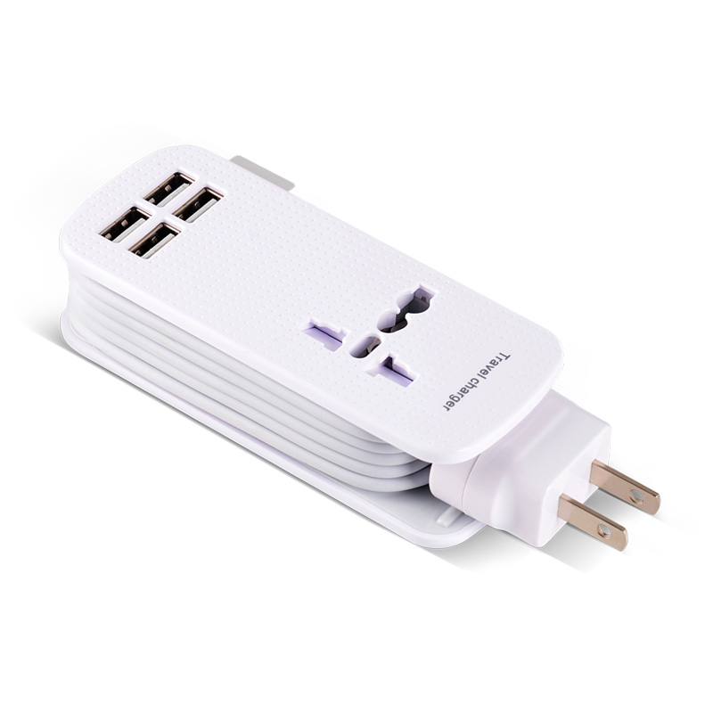 Multi-USB Travel Charger Adapter with 4 Port