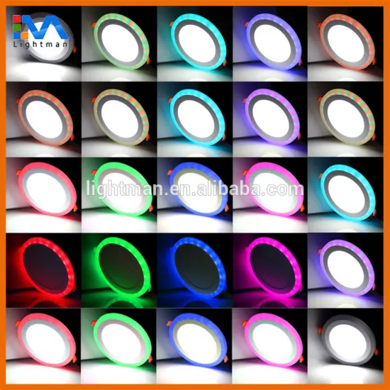Ultra Slim 3w 6w 12w 18w Embeded Round LED Dual Color Panel Light