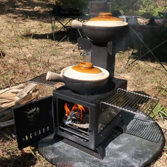 Portable Outdoor Camping Firewood Rocket Stove: High-Efficiency Wood-Burning Solution for Sustainable Cooking