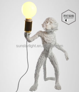 Modern Cute Monkey Resin Lamp for Kids' Tables