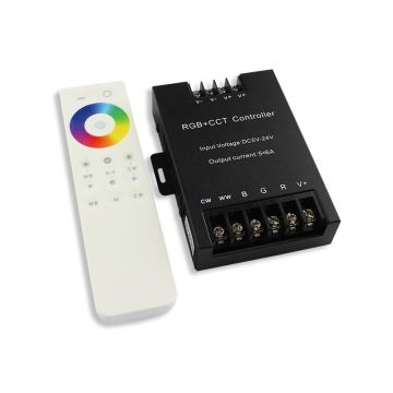2.4G RF वायरलेस DC5-24V 5050 RGB RGBW RGBCCT स्ट्रिप लाइट हाई एम्पीयर PWM सिग्नल एलईडी कंट्रोलर के साथ