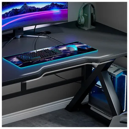 Large Desktop Gaming Desk for PC Gamers and E-sports