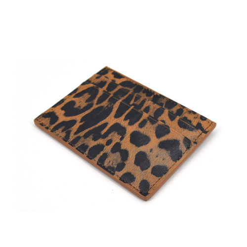 Retro Stylish Leopard Leather Card Holder