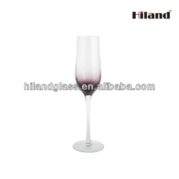 Fashionable purple crackle champagne glass