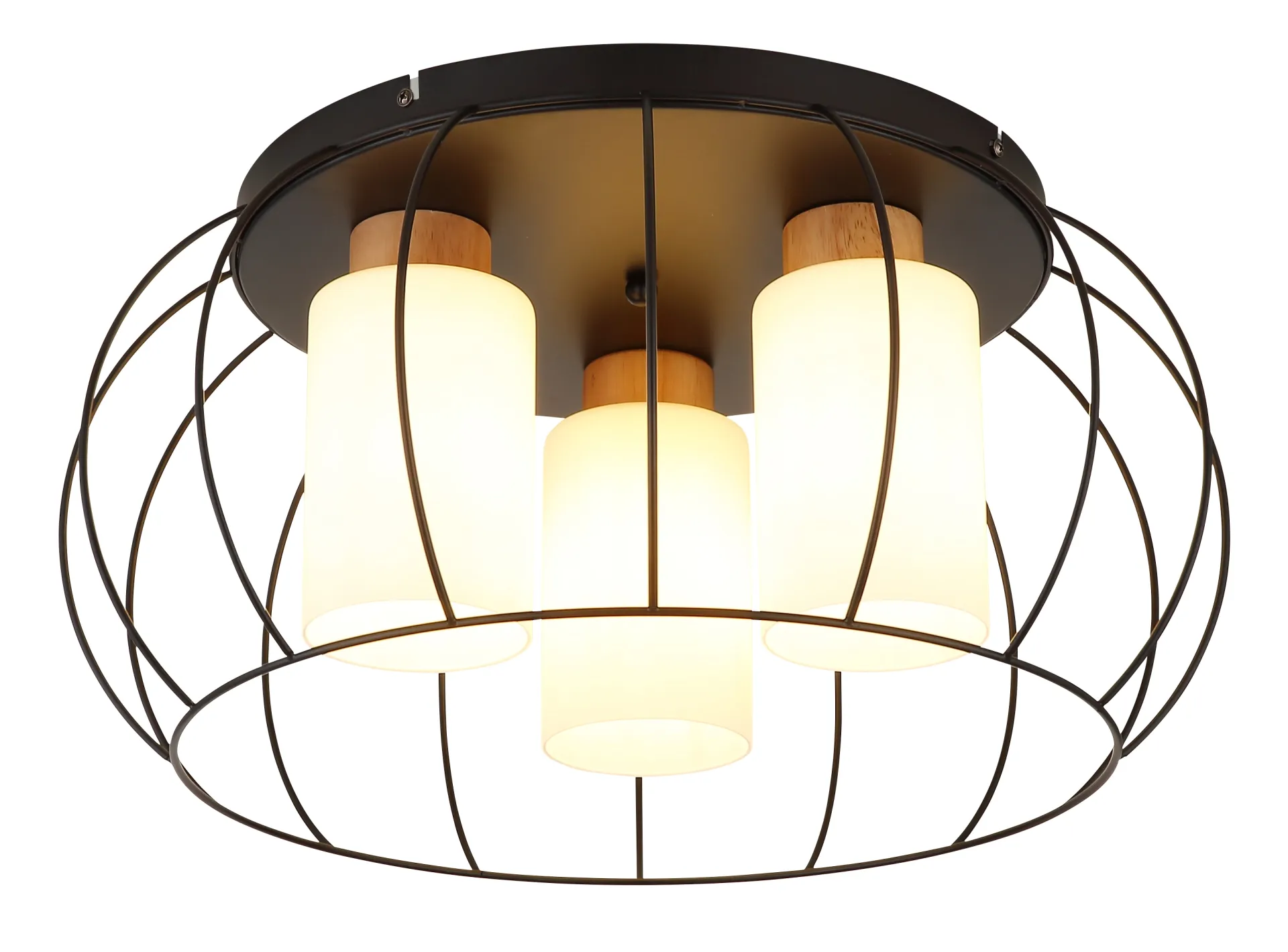 Modern Wood & Metal Ceiling Light (3)