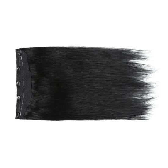 Double drawn 12-30 Inch Silky Straight Remy Human Hair Wire Hair Extensions Secret Fish Extensions Flip in Halo Hair Extensions