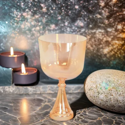 Cosmic Light Crystal Singing Bowl - Premium Quality for Sound Bath Healing