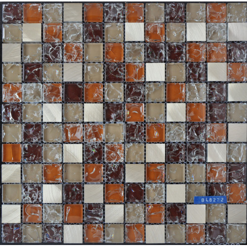 Competitive Price Blue Cracked Crystal Glass Mosaic