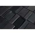 Black retro indoor outdoor glass mosaic tile