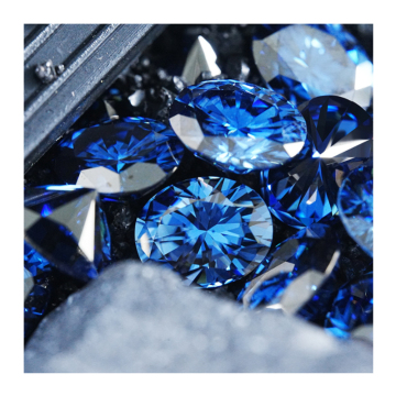 VVS Moissanite Pendant: Custom Deep Sapphire Blue Oval Cut Loose Moissanite