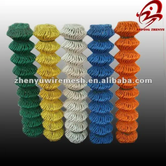 chain link fence (PVC coated,manufacturer,color at request)