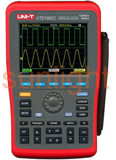 Digital Portable Storage Oscilloscope, 80MHz Bandwidth, Dual Channel, 500MS/s Sample Rate, USB Communication, UTD1082C