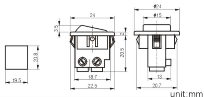 MRS-101-7-1 rocker switch